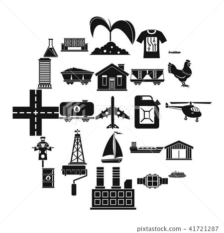 Production icons set, simple style Production icons set, simple style 41721287