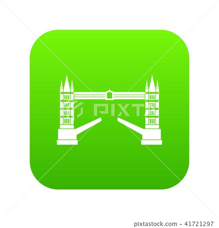 Tower bridge icon digital green - Stock Illustration [41721297] - PIXTA