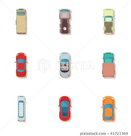 Auto icons set, cartoon style Auto icons set, cartoon style 41721369