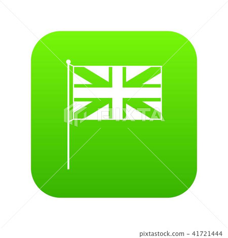 Uk Flag Icon Digital Green Stock Illustration 41721444 Pixta