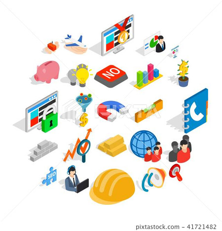 Conception icons set, isometric style Conception icons set, isometric style 41721482