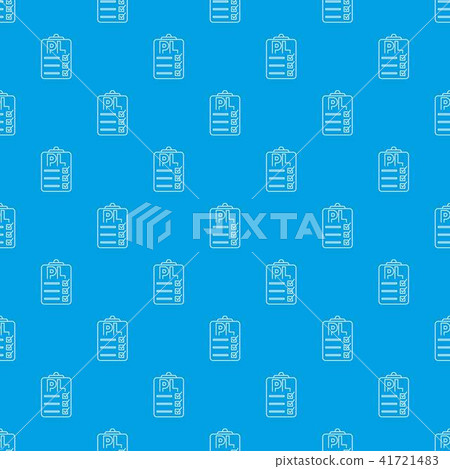 Clipboard with PL pattern vector seamless blue 41721483
