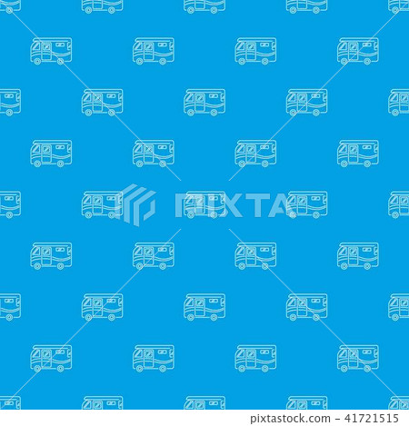 Traveling camper van pattern vector seamless blue 41721515