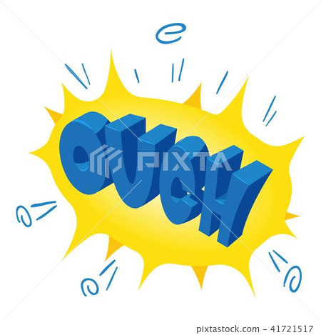 Ouch speech bubble icon, isometric style 41721517