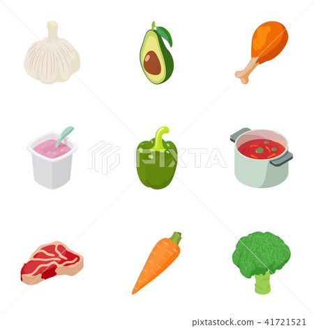 Soup icons set, cartoon style 41721521
