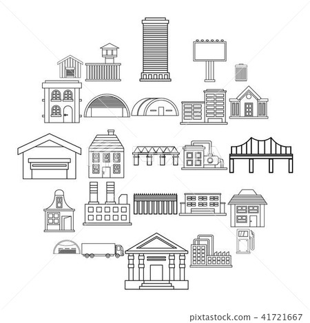 Workpeople icons set, outline style Workpeople icons set, outline style 41721667