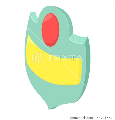 Red ruby shiled icon, isometric style Red ruby shiled icon, isometric style 41721669