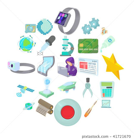 Novelty icons set, cartoon style Novelty icons set, cartoon style 41721670
