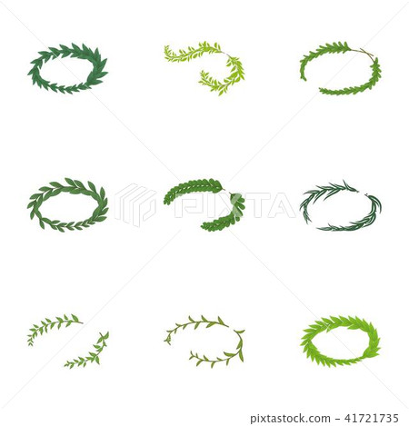 Wreath icons set, isometric style Wreath icons set, isometric style 41721735