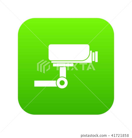 CCTV camera icon digital green 41721858