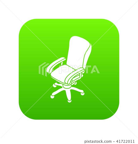Office chair wheel icon green vector - Stock Illustration [41722011 ...