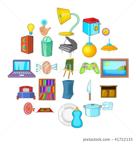 Stick icons set, cartoon style Stick icons set, cartoon style 41722135