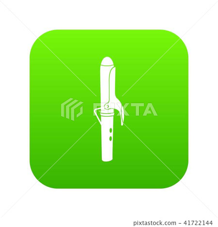 Hair curler icon green vector Hair curler icon green vector 41722144
