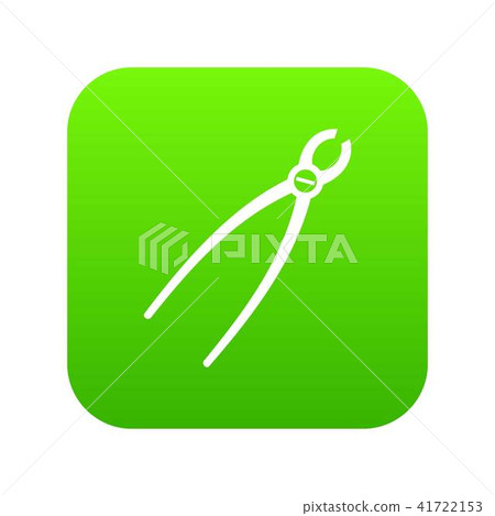 Tooth extraction instrument icon digital green Tooth extraction instrument icon digital green 41722153