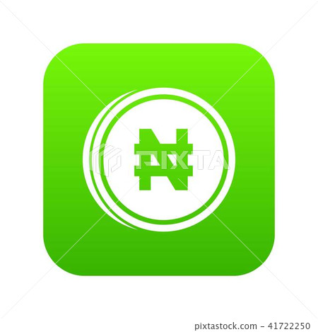 Coin naira icon digital green Coin naira icon digital green 41722250