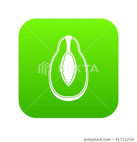 Papaya fruit icon digital green Papaya fruit icon digital green 41722259