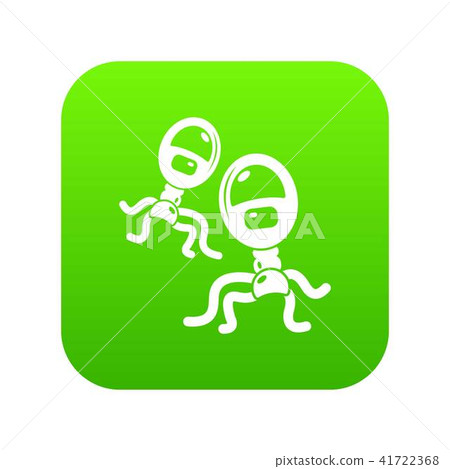 Protozoan virus icon green vector 41722368