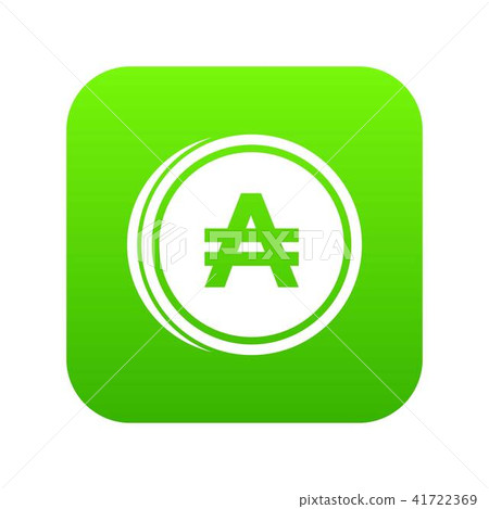 Coin austral icon digital green Coin austral icon digital green 41722369
