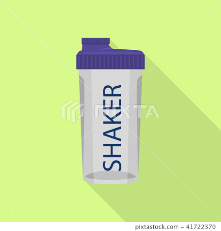 Protein shaker icon, flat style 41722370