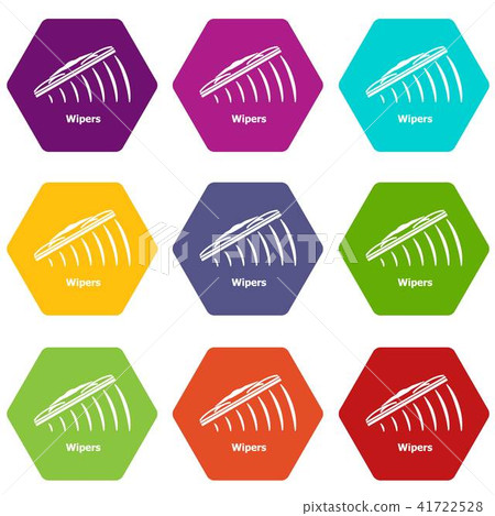 Wipers icons set 9 vector - Stock Illustration [41722528] - PIXTA
