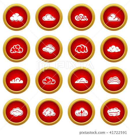 Cloud icons set, simple style 41722591