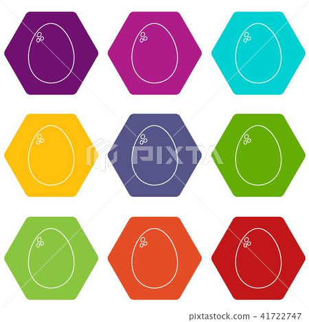 Egg icons set 9 vector Egg icons set 9 vector 41722747