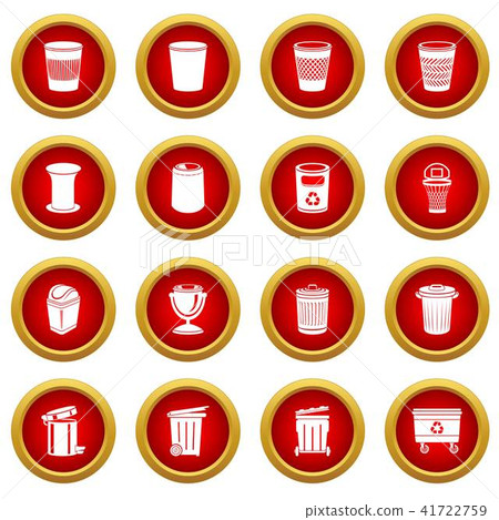 Trash can icons set, simple style 41722759