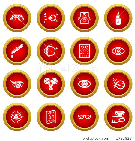 Ophthalmologist icons set, simple style 41722828