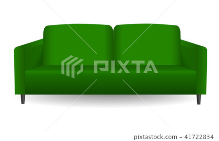 Green modern sofa mockup, realistic style 41722834