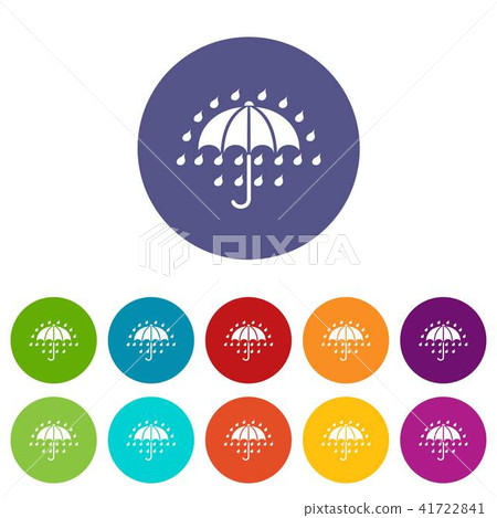 Umbrella icons set vector color Umbrella icons set vector color 41722841