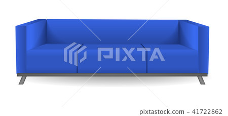 Classic modern blue sofa mockup, realistic style 41722862