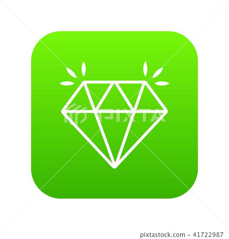 Mine diamond icon green vector Mine diamond icon green vector 41722987