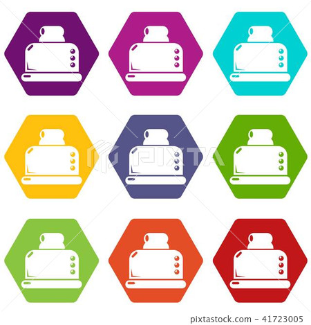 Steal toaster icons set 9 vector Steal toaster icons set 9 vector 41723005