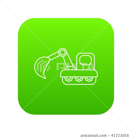 Excavator icon green vector 41723058