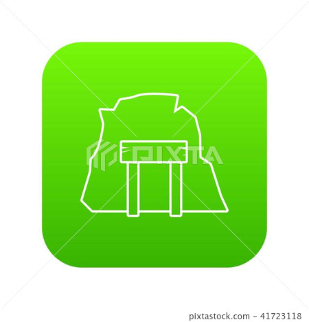 Mine enter icon green vector 41723118