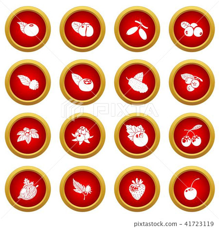 Berries icons set, simple style 41723119