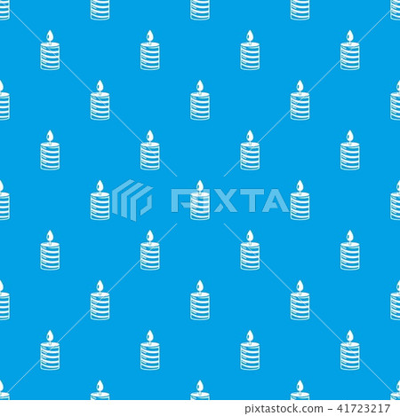 Candle holiday pattern vector seamless blue Candle holiday pattern vector seamless blue 41723217