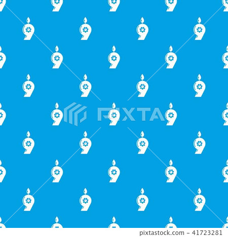 Candle numeral pattern vector seamless blue 41723281