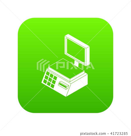 Market scales icon green vector 41723285