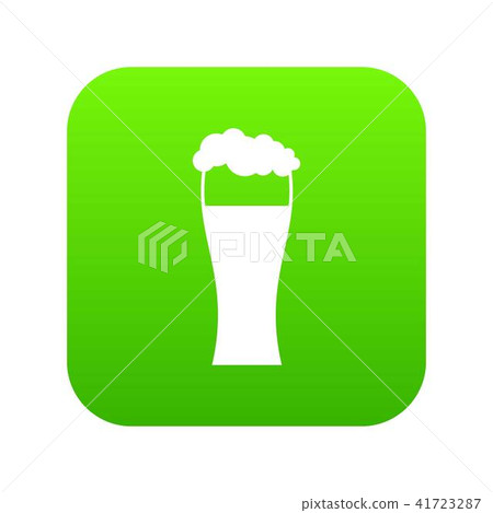 Glass of beer icon digital green Glass of beer icon digital green 41723287