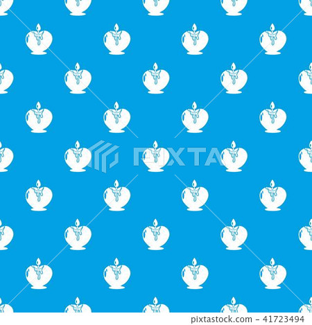 Candle romance pattern vector seamless blue 41723494