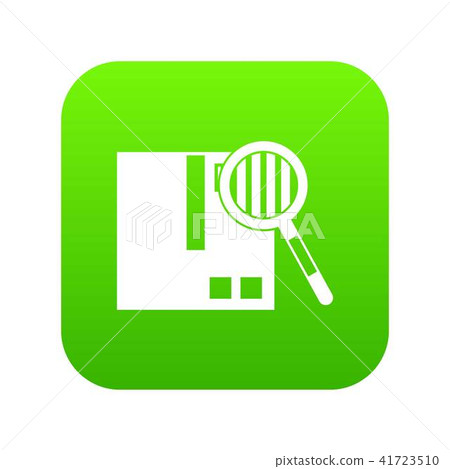 Quality control icon digital green 41723510
