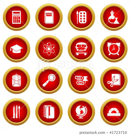 School education icons set, simple style School education icons set, simple style 41723710
