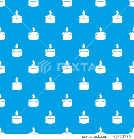 Candle pattern vector seamless blue 41723780