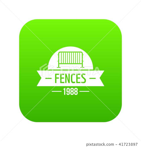 Fence barrier icon green vector 41723897