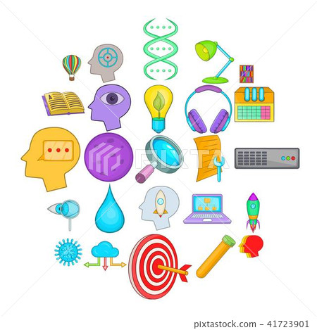 Wheeze icons set, cartoon style Wheeze icons set, cartoon style 41723901