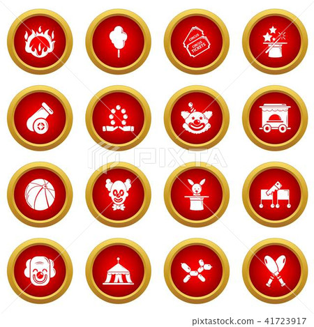 Circus icons set, simple style Circus icons set, simple style 41723917