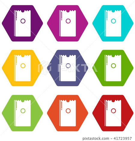 Dry napkins pack icons set 9 vector 41723957