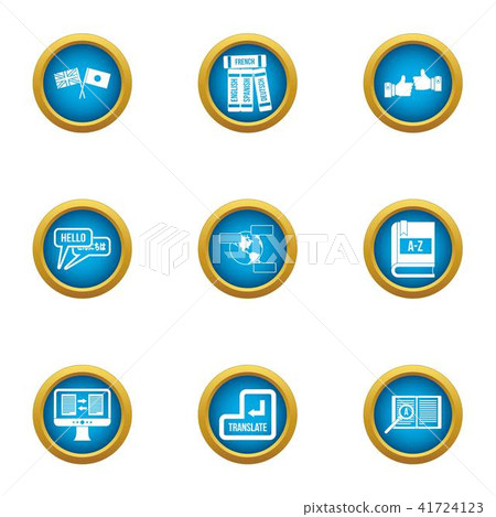 Friendship of the people icons set, flat style Friendship of the people icons set, flat style 41724123