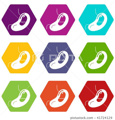 Spleen icons set 9 vector 41724129